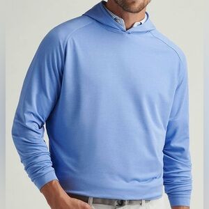 Peter Millar Blue Fade Pine Performance Hoodie MS25EK45 Golf Sweatshirt